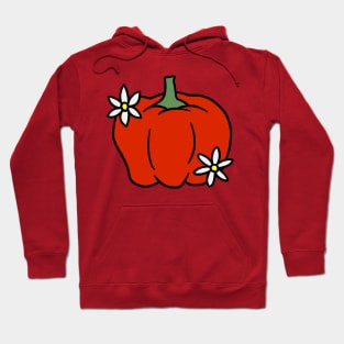 Red Bell Pepper with Pepper Blossoms Hoodie